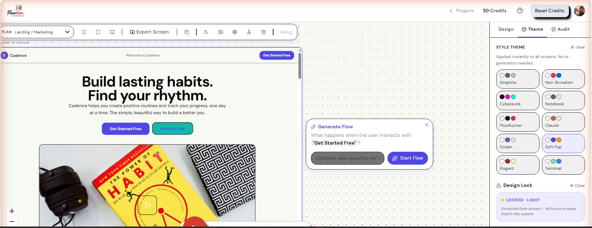 Generate a connected flow